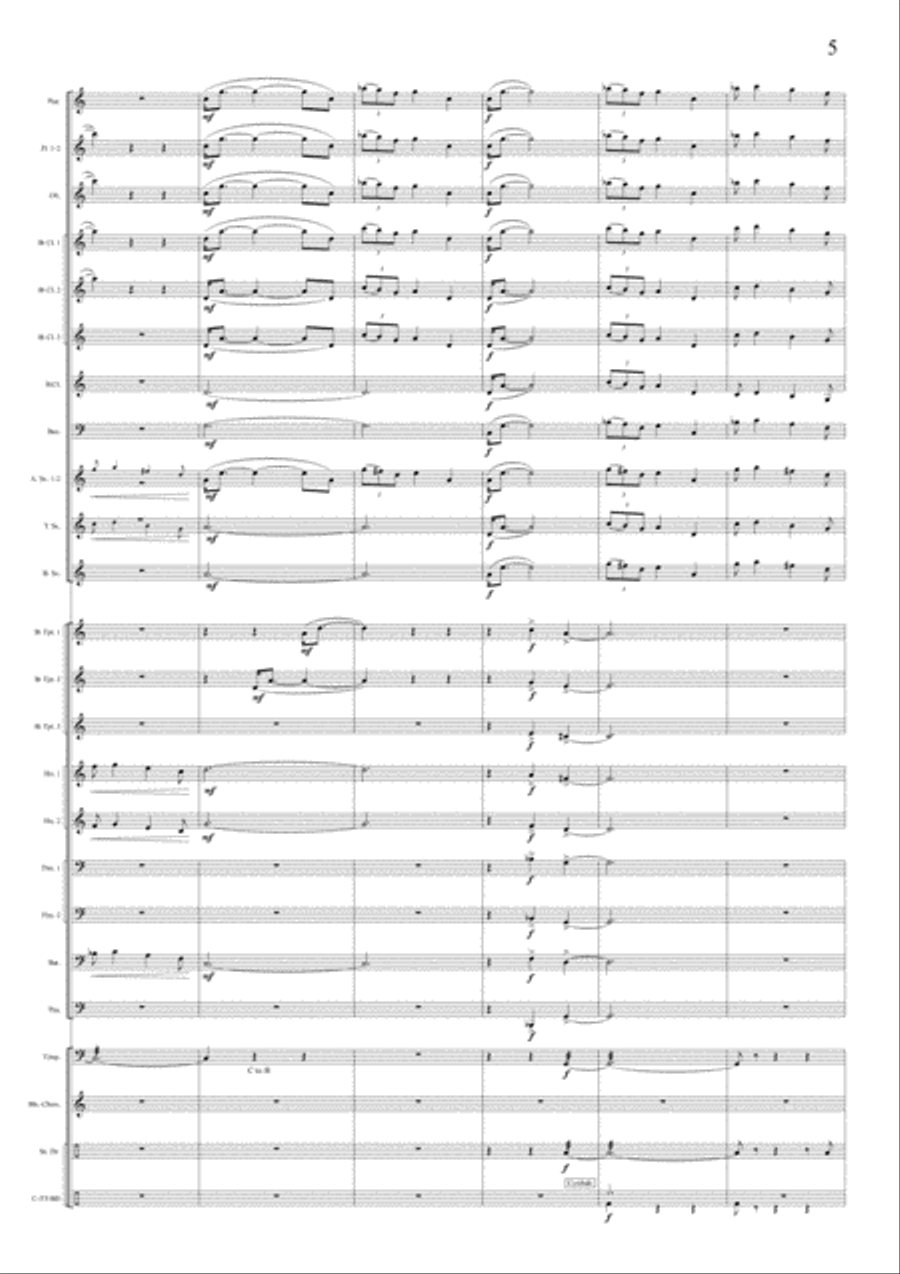 Fanfare for a Fallen Soldier Concert Band scores gallery preview page 5