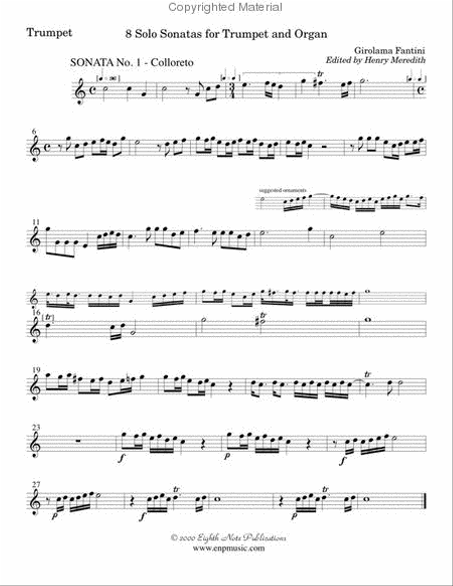 Eight Solo Sonatas Eight Solo Sonatas Cornet scores gallery preview page 2