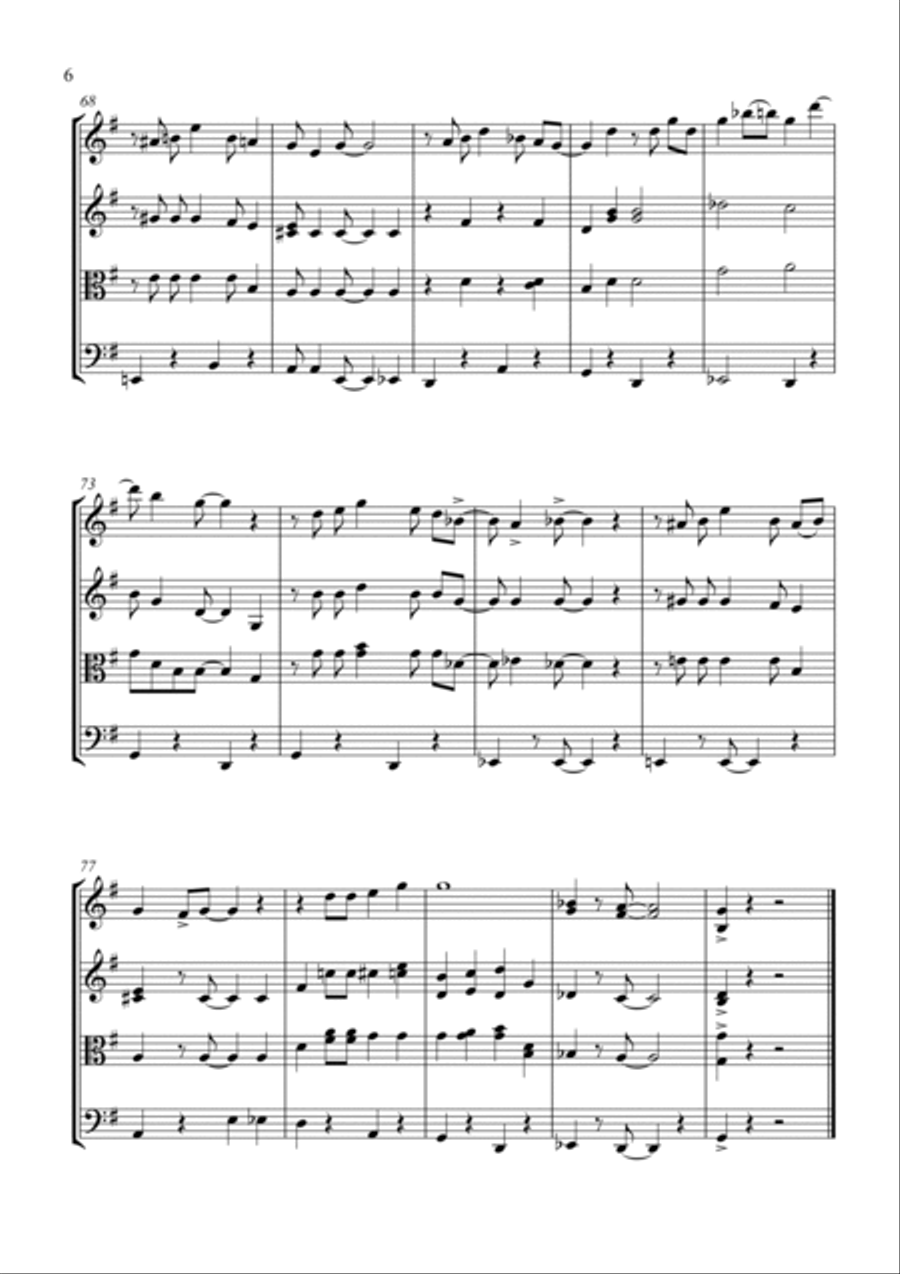 Honey Pie String Quartet scores gallery preview page 6