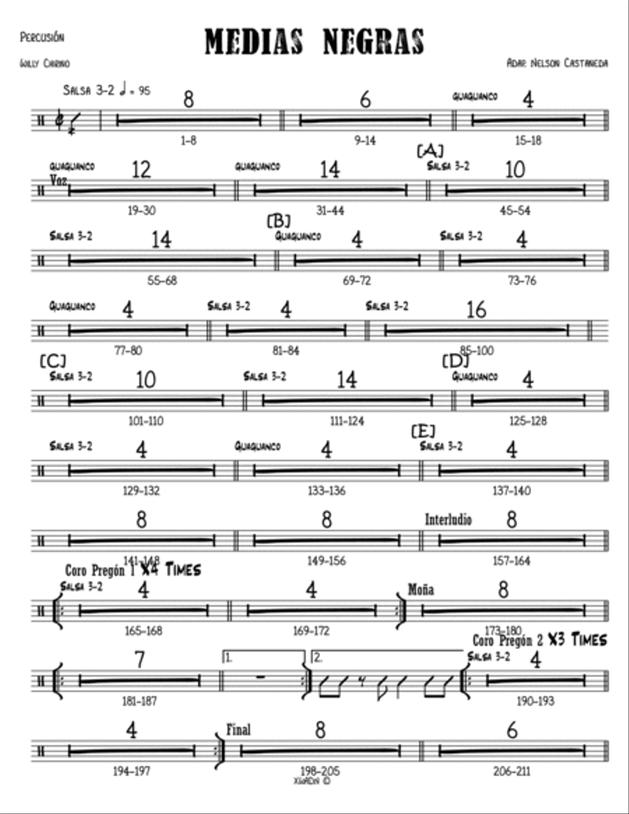 MEDIAS NEGRAS MEDIAS NEGRAS Jazz Ensemble scores gallery preview page 4