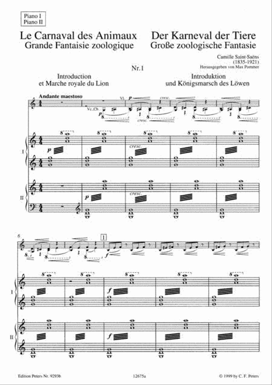 The Carnival of the Animals Piano Duet scores gallery preview page 3