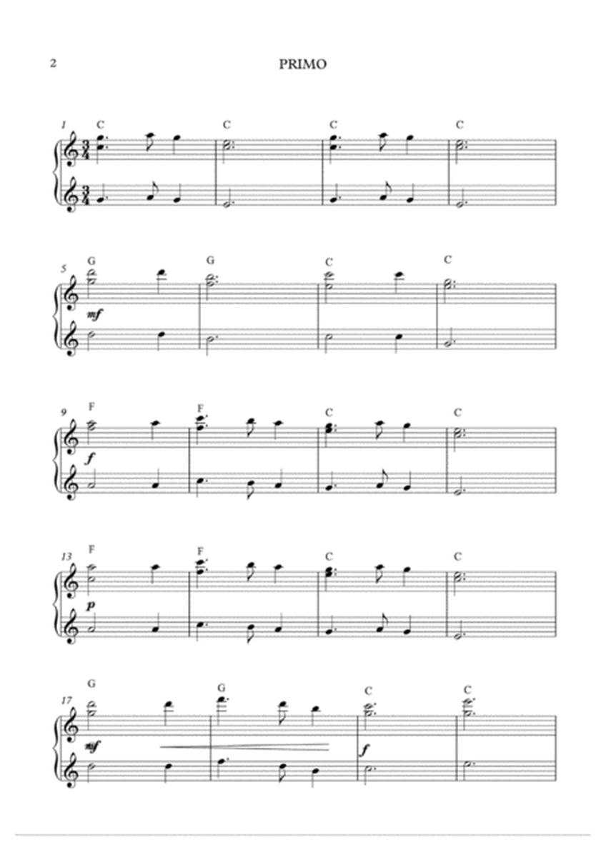 Silent Night - Traditional for 4 Hands Piano image number null