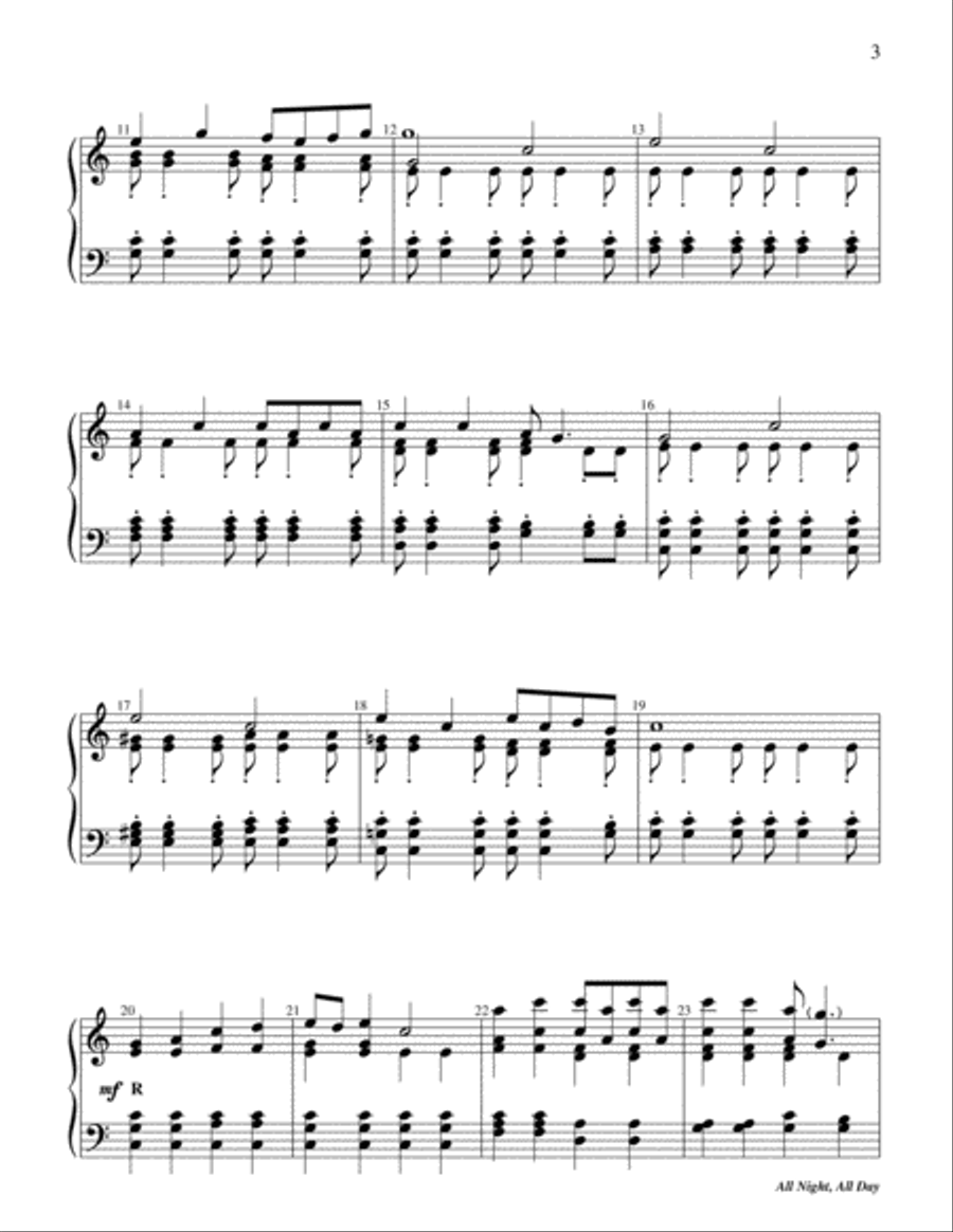 All Night, All Day 3-Octaves scores gallery preview page 9