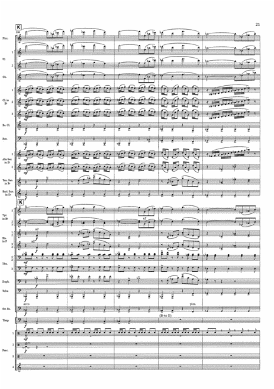 Cry of the Last Unicorn Concert Band scores gallery preview page 21