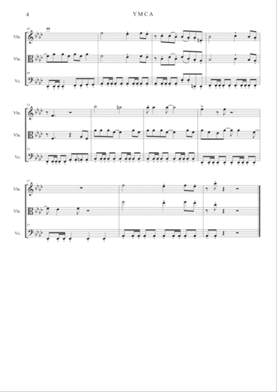 Y.M.C.A. String Trio scores gallery preview page 4