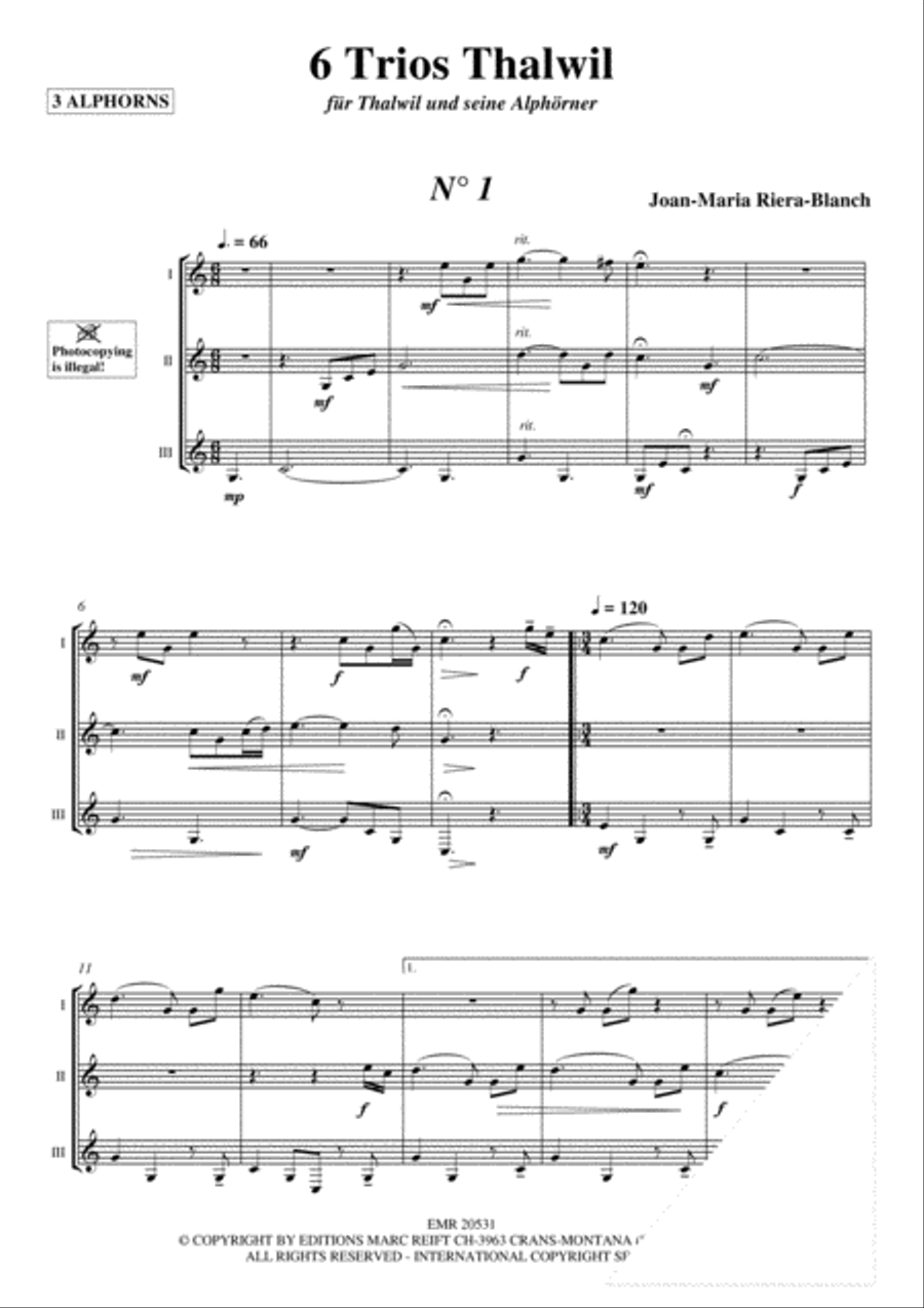6 Trios Thalwil Alphorn scores gallery preview page 3