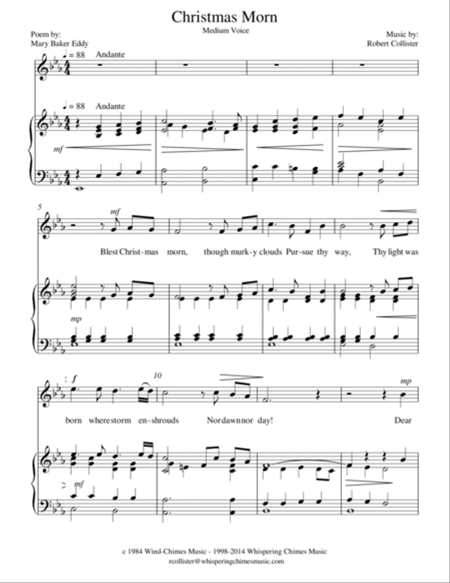 Christmas Morn medium voice Medium Voice scores gallery preview page 2