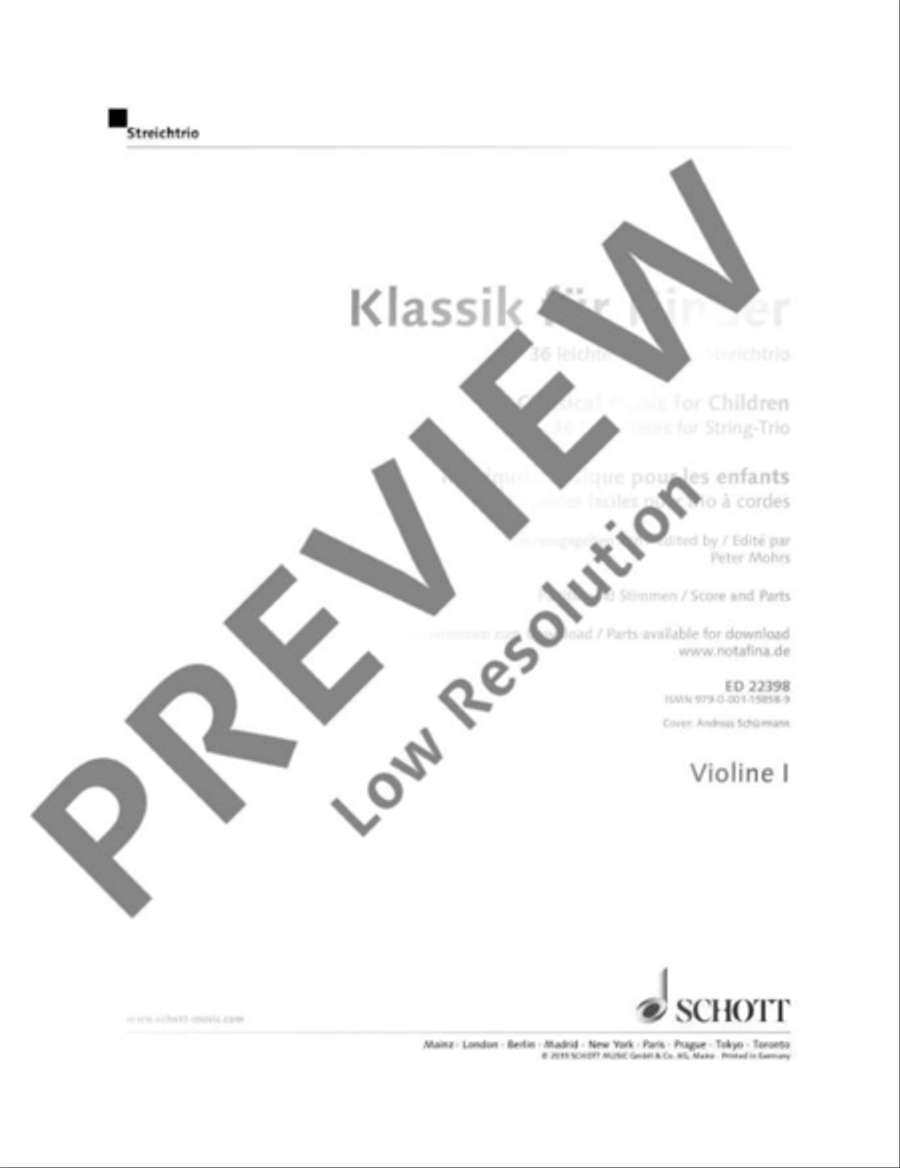Classical Music for Children Violin scores gallery preview page 2