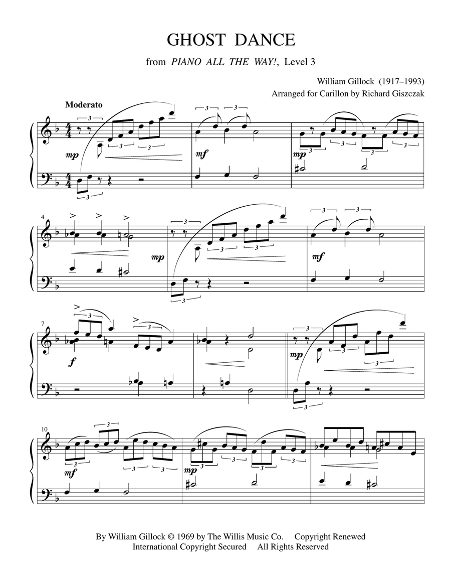 Ghost Dance Ghost Dance Carillon scores gallery preview page 1