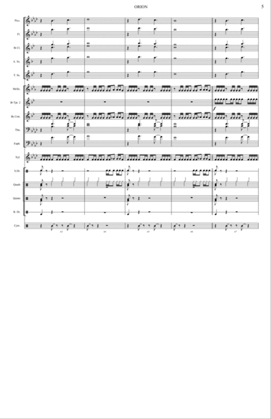 Orion Marching Band scores gallery preview page 5