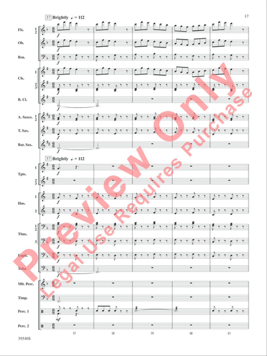 Carols from the British Isles Concert Band scores gallery preview page 18