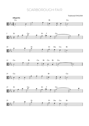 SCARBOROUGH FAIR - viola with chords