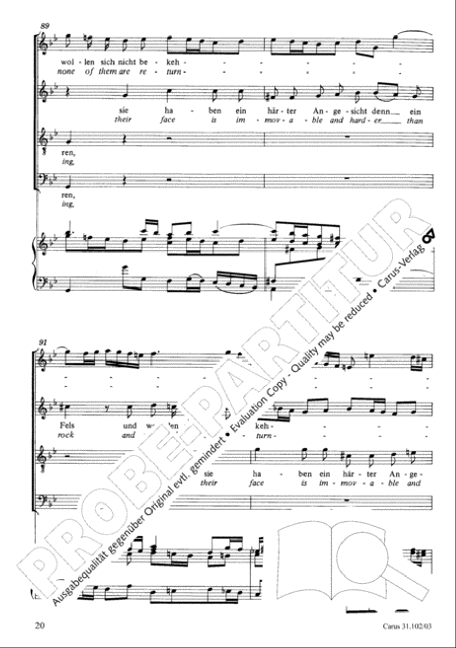 Lord God, your eyes are seeing truth in trusting (Herr, deine Augen sehen nach dem Glauben) ATB scores gallery preview page 21