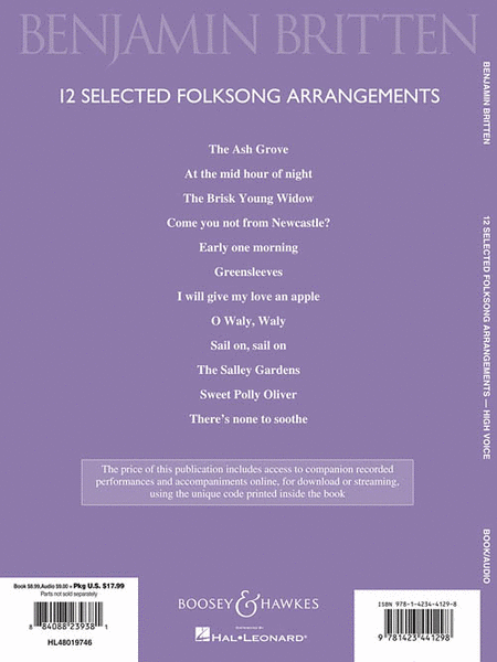 12 Selected Folksong Arrangements image number null