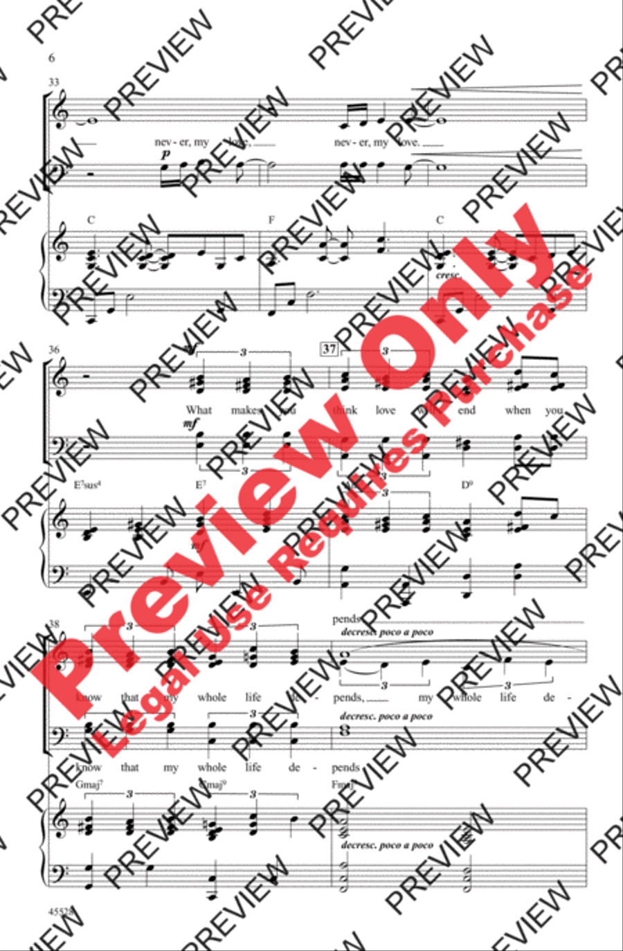Never My Love Never My Love 4-Part scores gallery preview page 6