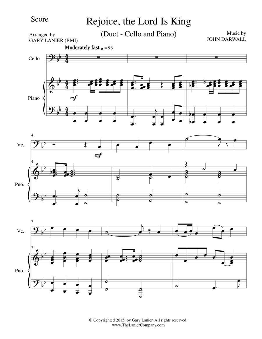 Gary Lanier: Hymns of the Cross & Victory (Duets for Cello & Piano) Gary Lanier: Hymns of the Cross & Victory (Duets for Cello & Piano) Piano scores gallery preview page 2