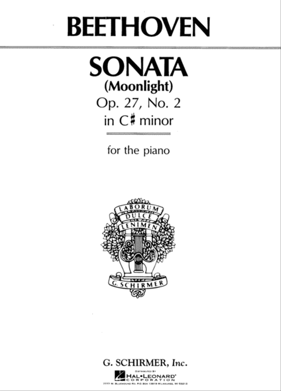 Sonata in C-Sharp Minor, Opus 27, No. 2 (“Moonlight”) Piano Solo scores gallery preview page 1