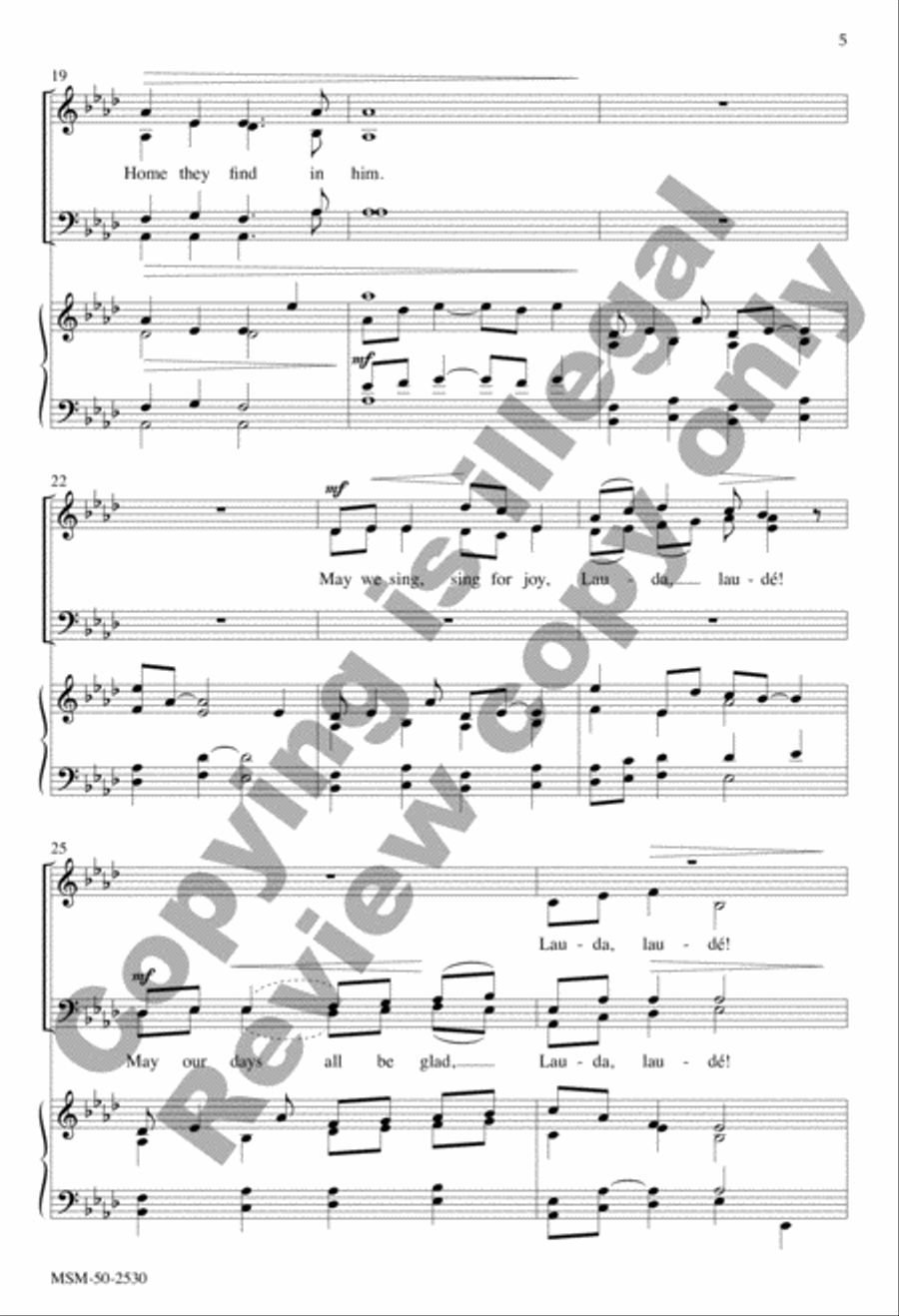 All Who Dwell in the Shadow of the Lord 4-Part scores gallery preview page 5