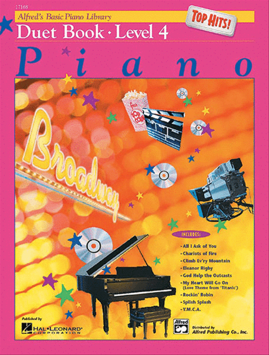 Alfred's Basic Piano Course Top Hits! Duet Book, Book 4 Piano Method scores gallery preview page 1