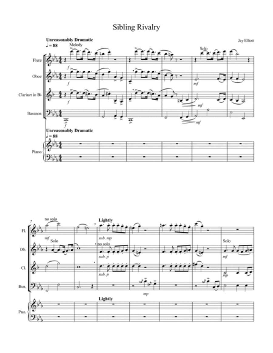 Sibling Rivalry Small Ensemble scores gallery preview page 2