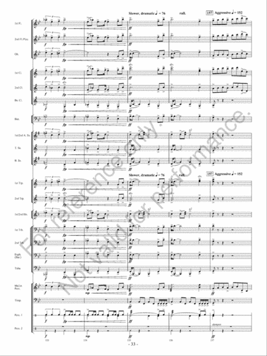 Of Heroes And Demons Concert Band scores gallery preview page 34