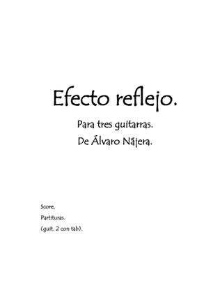 Book cover for Efecto reflejo (Reflection effect). Gutiar trio.