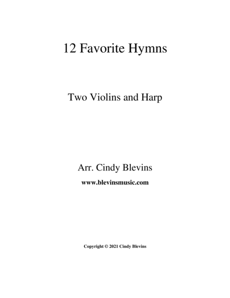 12 Favorite Hymns, Two Violins and Harp image number null