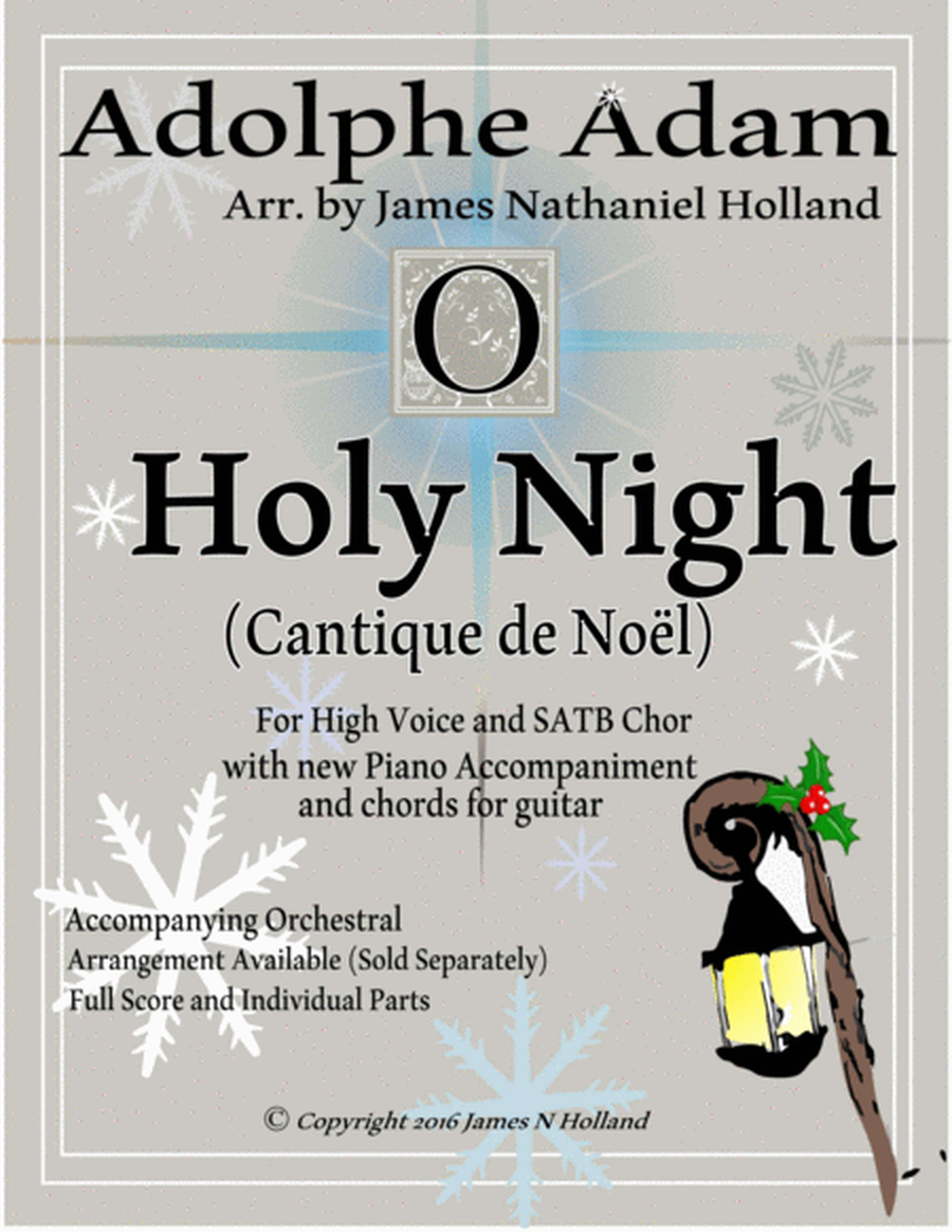 O Holy Night (Cantique de Noel) Adolphe Adam for High Voice and SATB Chorus image number null