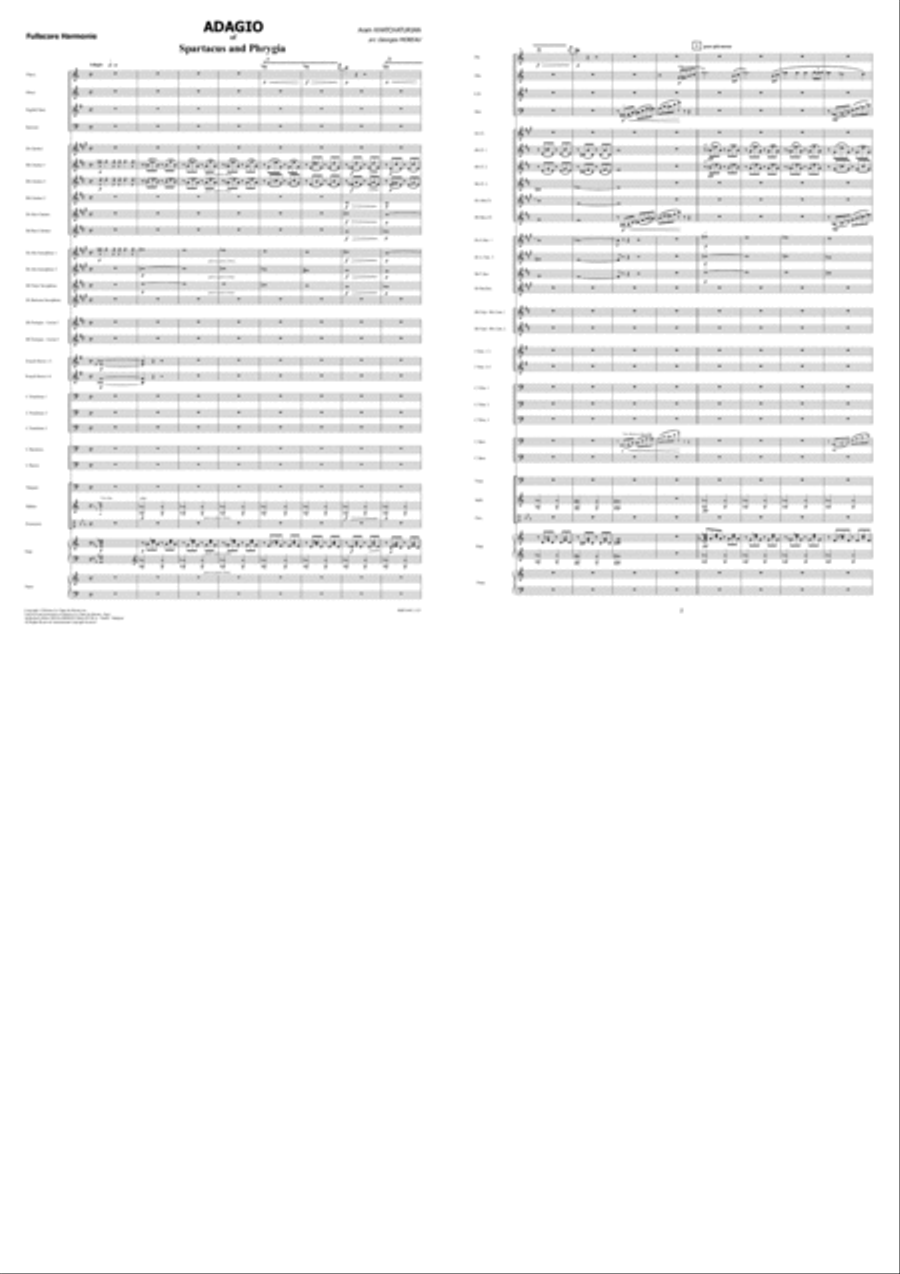 Adagio Of Spartacus And Phrygia Choir scores gallery preview page 2