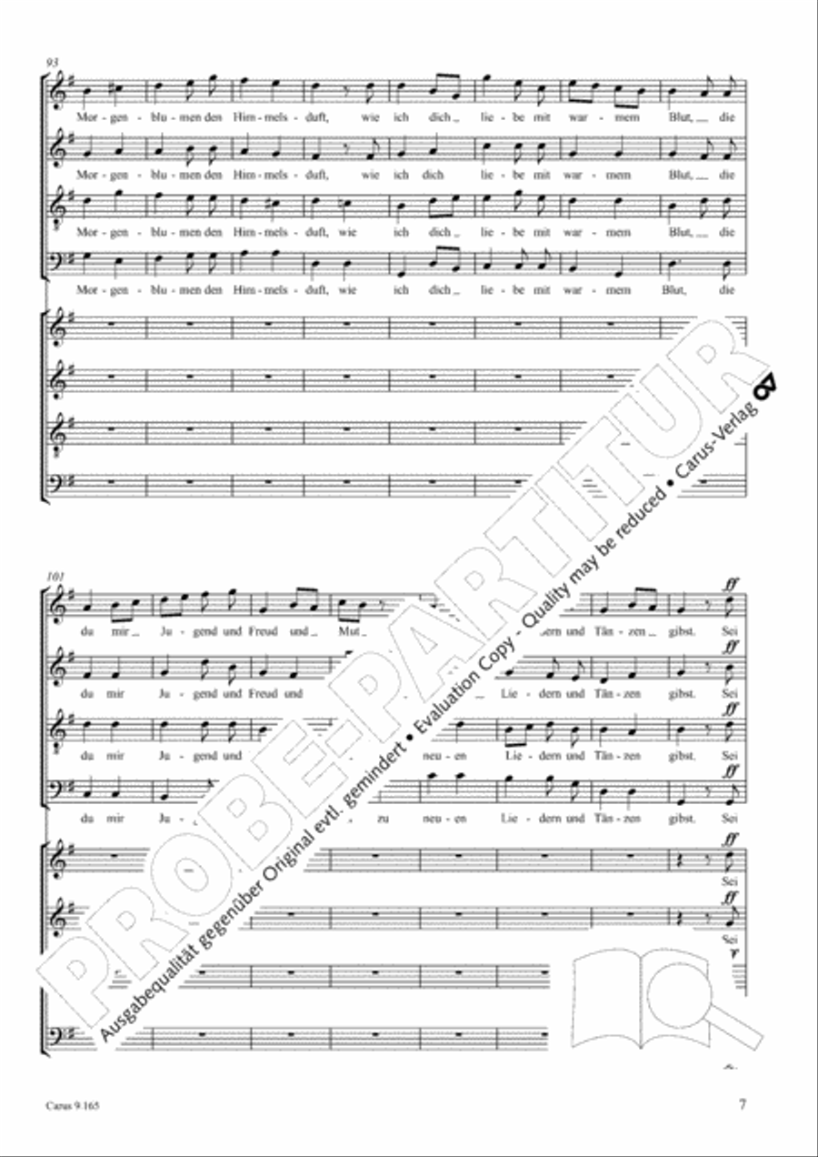 Drei Lieder nach Texten von Goethe Choir scores gallery preview page 8