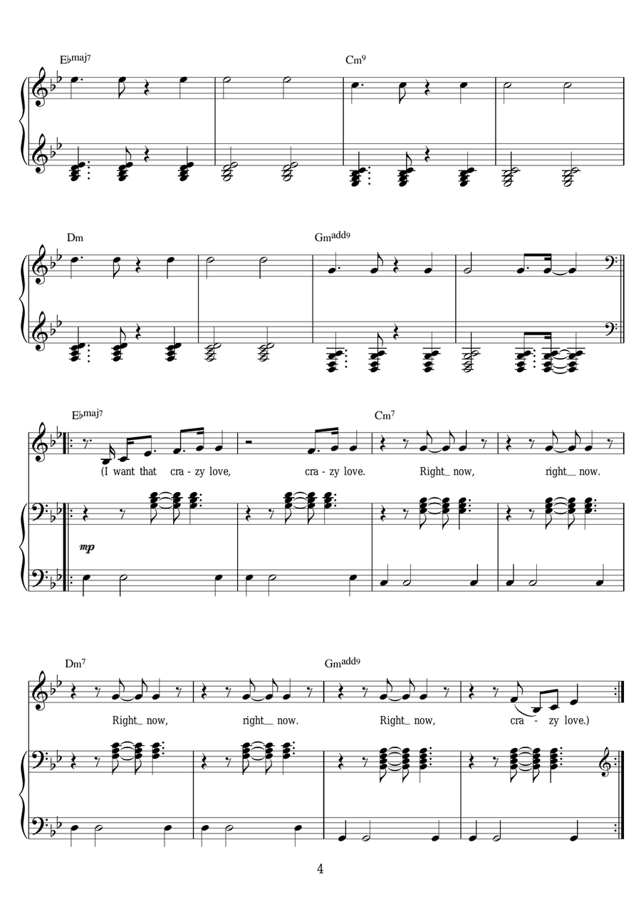 Pursuit Of Happiness Piano Solo scores gallery preview page 4
