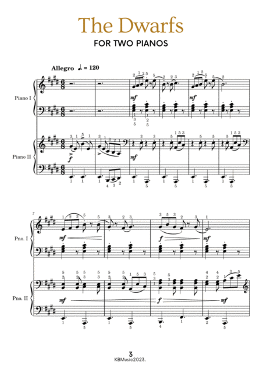 The Dwarfs Piano Method scores gallery preview page 3