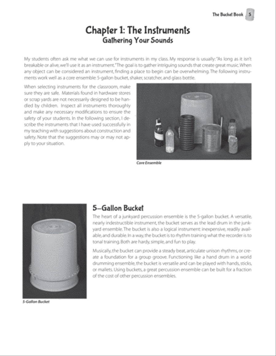 The Bucket Book The Bucket Book Percussion scores gallery preview page 3