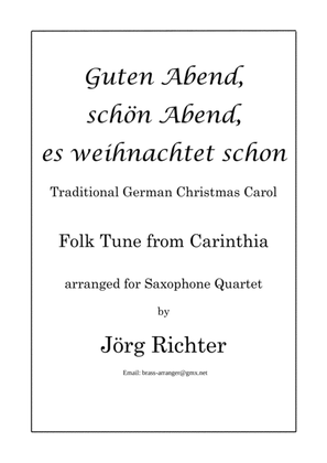 Good evening, good evening, it's already Christmas for Saxophone Quartet
