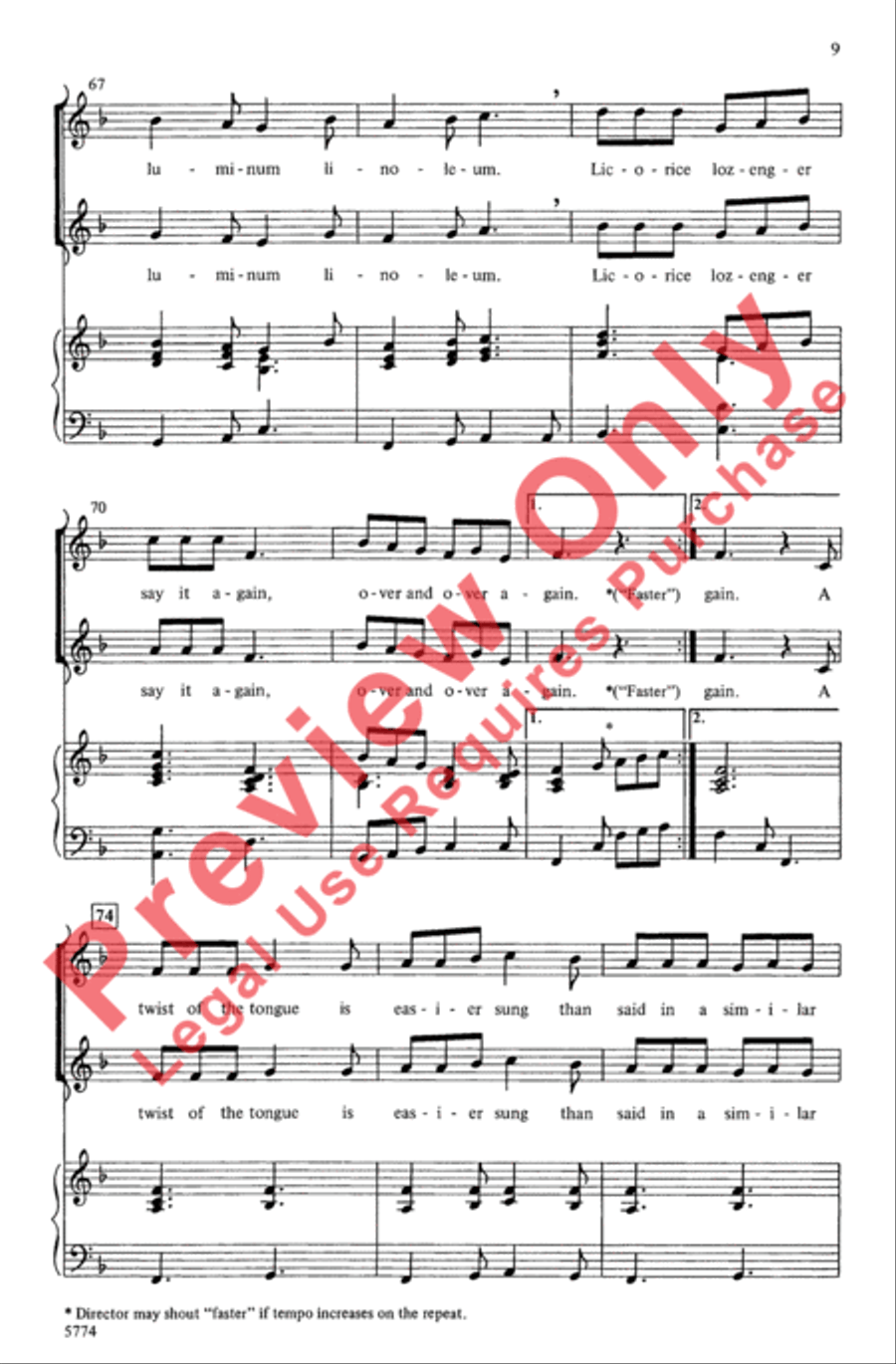 A Twist of the Tongue 2-Part scores gallery preview page 9