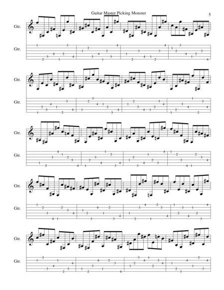 Guitar Picking Monster 3 (Etudes and Exercises 01)