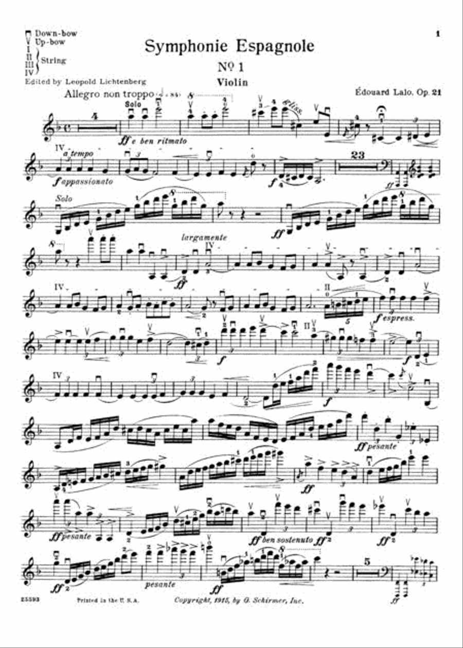 Symphonie Espagnole, Op. 21 Violin Solo scores gallery preview page 2
