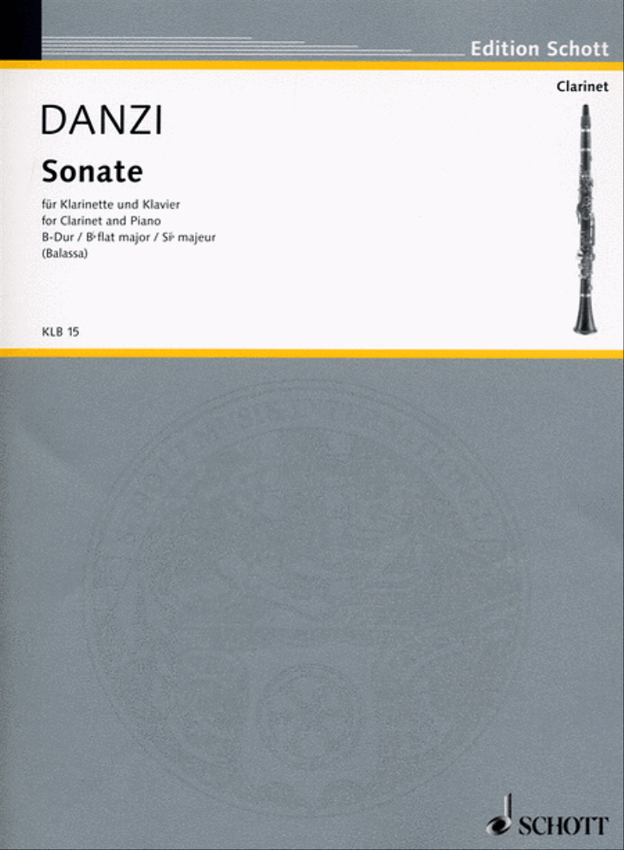 Sonata in B Flat Major Clarinet Solo scores gallery preview page 1