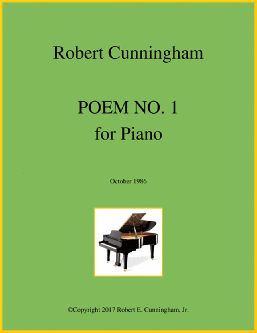 Poem No. 1 for Piano Piano Solo scores gallery preview page 1