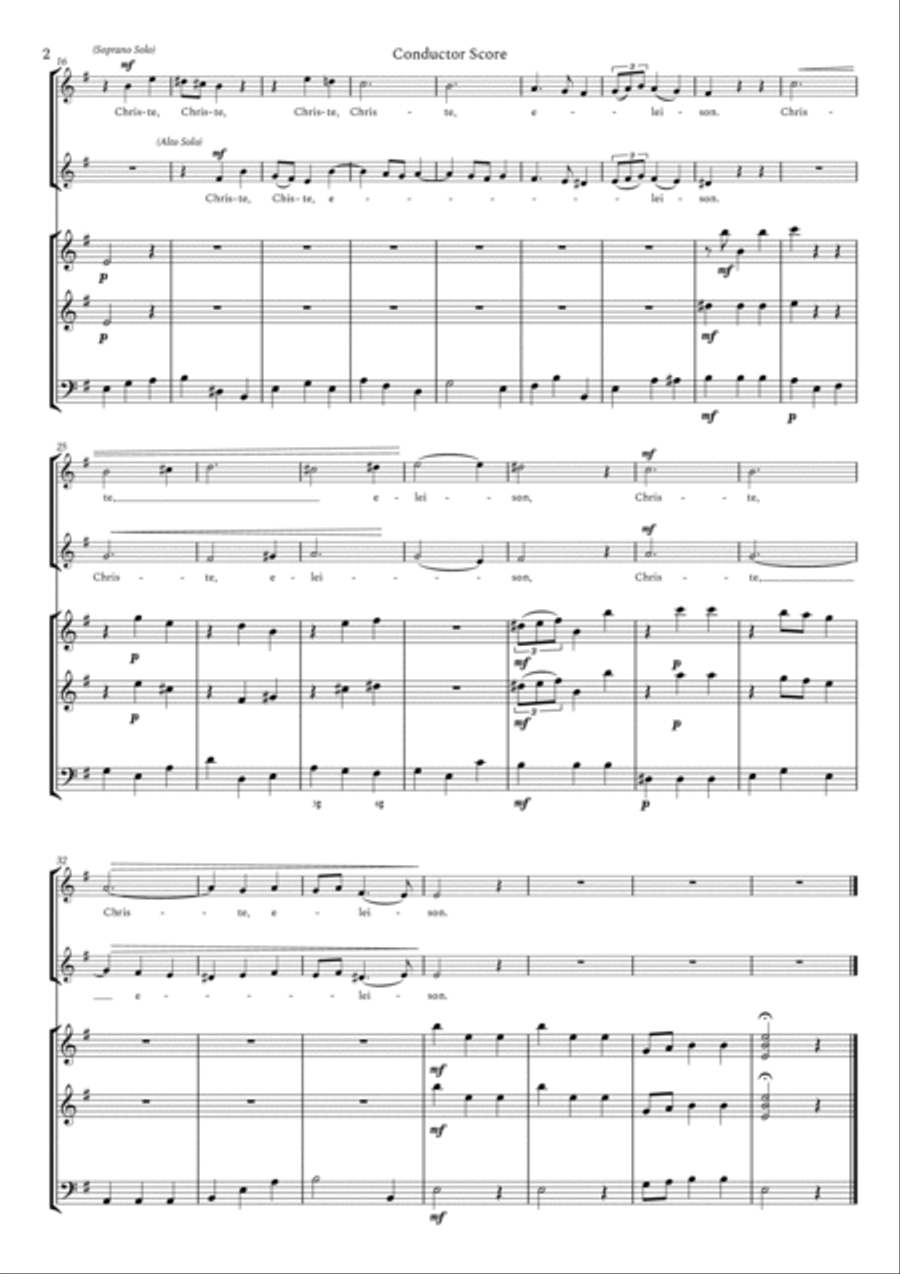Mass in G Major - Christe Eleison Alto Voice scores gallery preview page 4