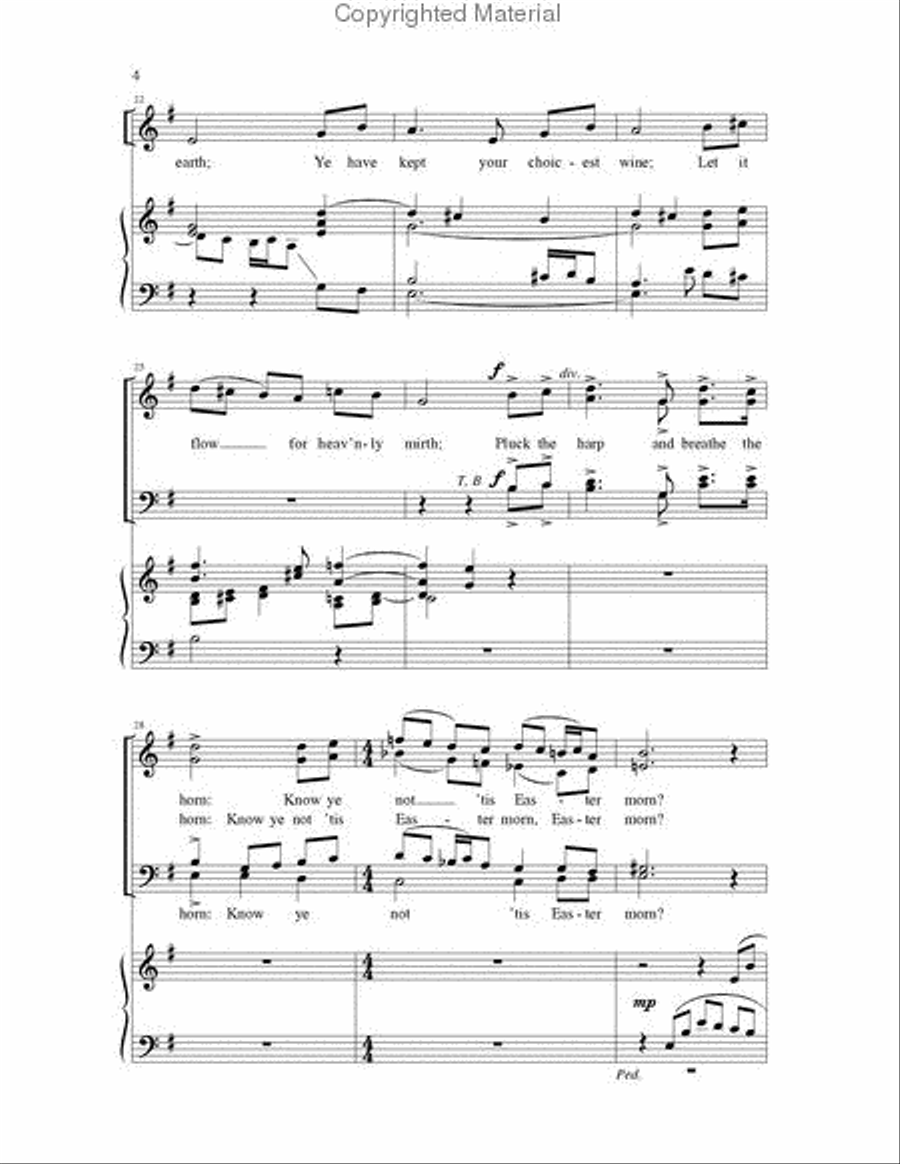 Let in Joy This Easter Day 4-Part scores gallery preview page 4