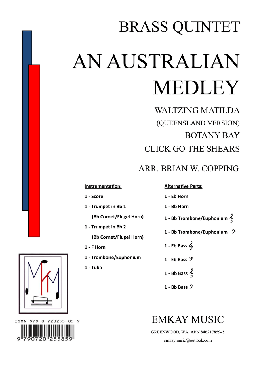 AN AUSTRALIAN MEDLEY - BRASS QUINTET Brass Quintet scores gallery preview page 1