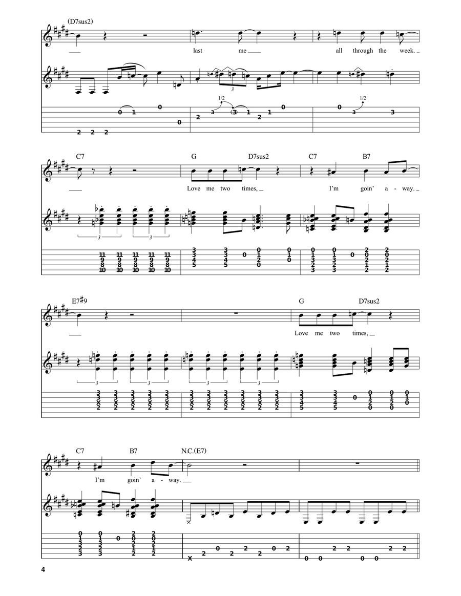 Love Me Two Times Love Me Two Times Guitar Tablature scores gallery preview page 4