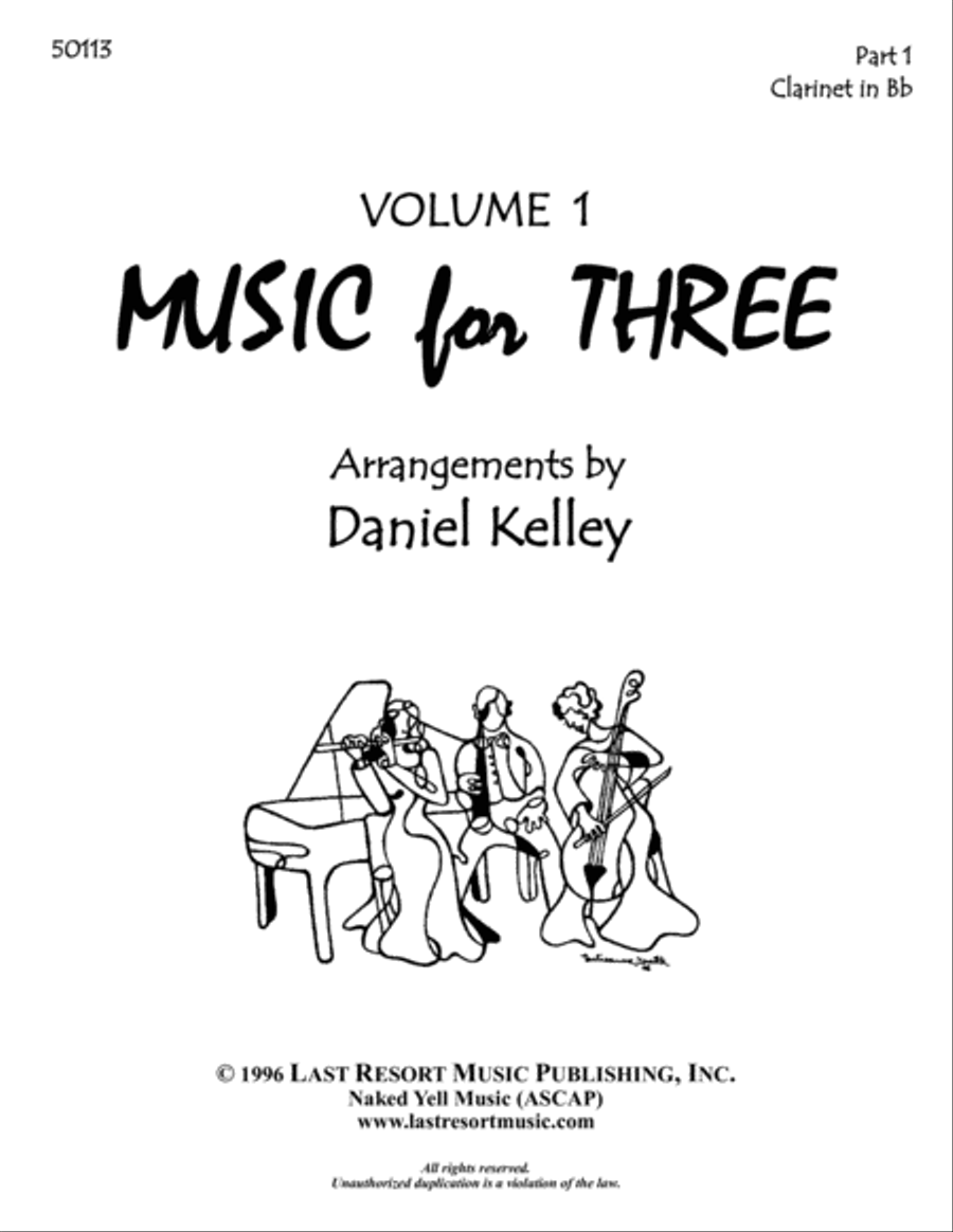 Music for Three, Volume 1 - Part 1 Bb Clarinet Small Ensemble scores gallery preview page 3