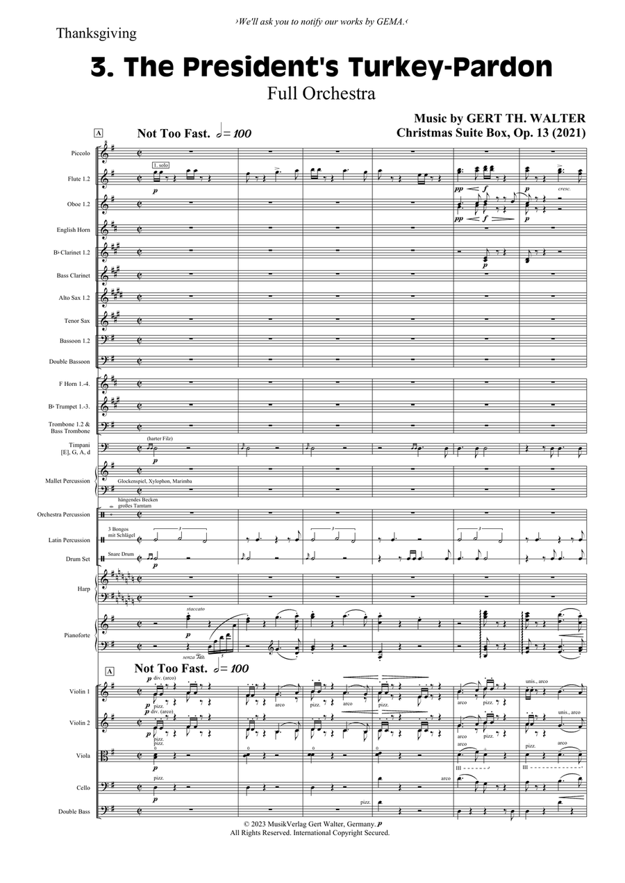The President's Turkey-Pardon Full Orchestra scores gallery preview page 1