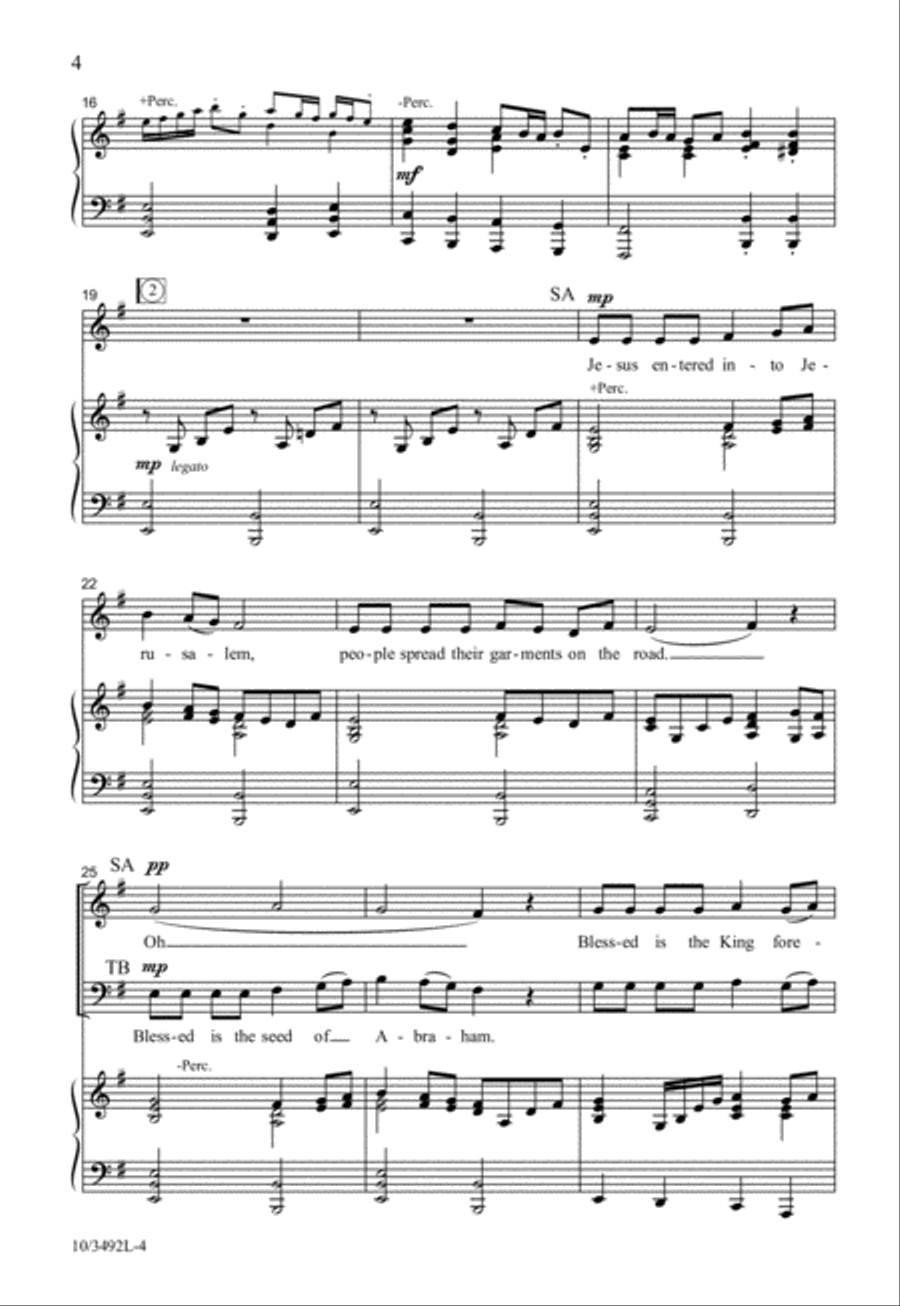 Hosanna, Hosanna! 4-Part scores gallery preview page 4