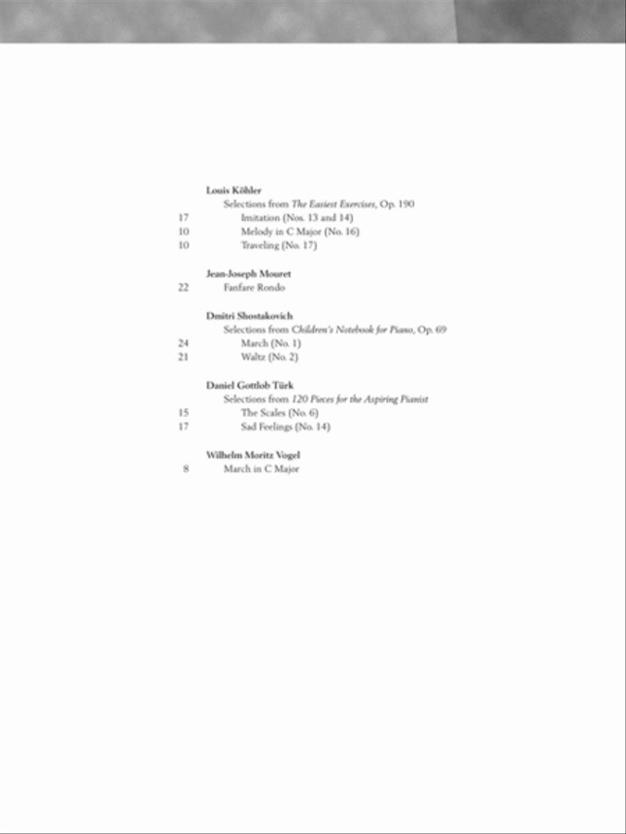 Baroque to Modern: Elementary Level Piano Solo scores gallery preview page 3
