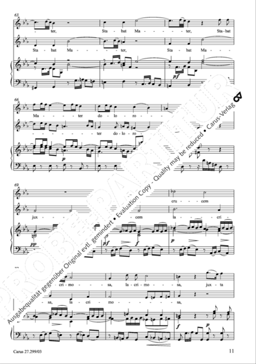 Stabat mater Women's Choir scores gallery preview page 12
