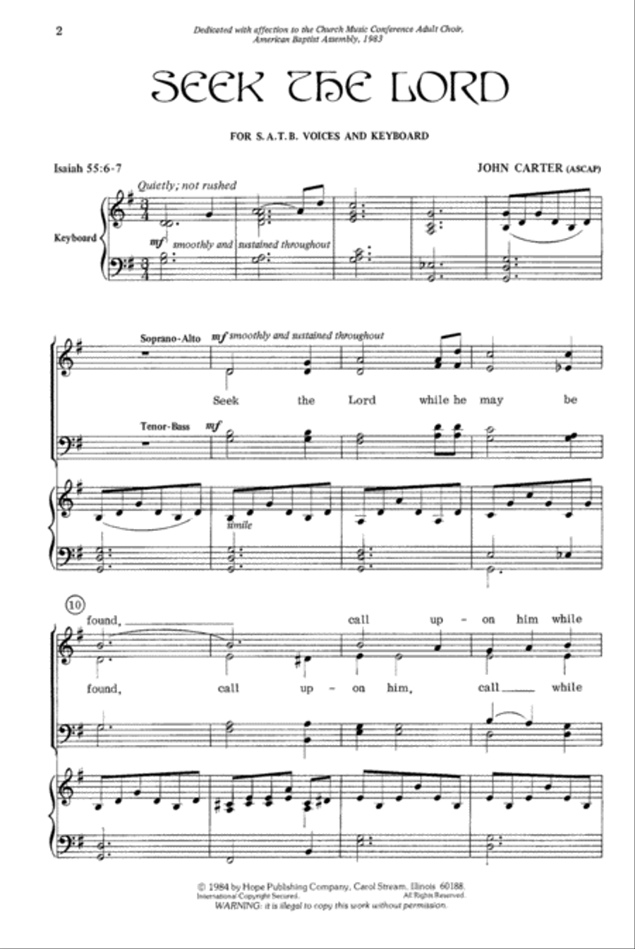 Seek the Lord Choir scores gallery preview page 2