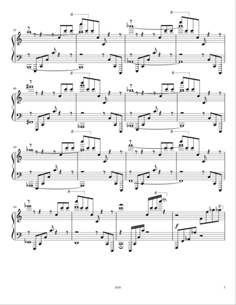 Three Piano Pieces Piano Solo scores gallery preview page 3